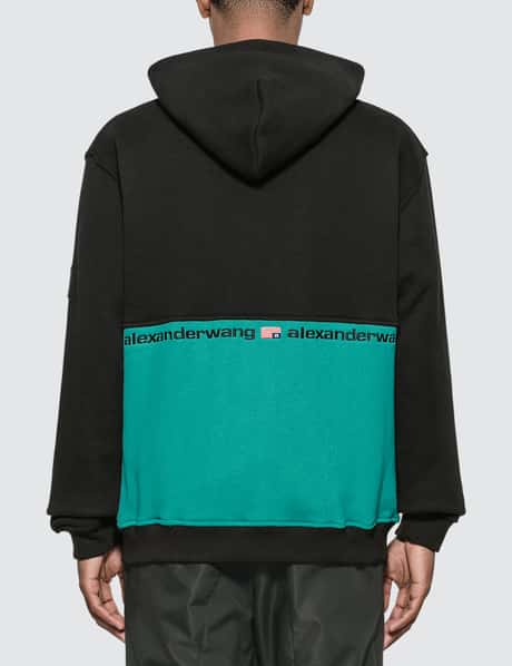 Alexander Wang - Color Block Half Zip Hooded Sweatshirt | HBX