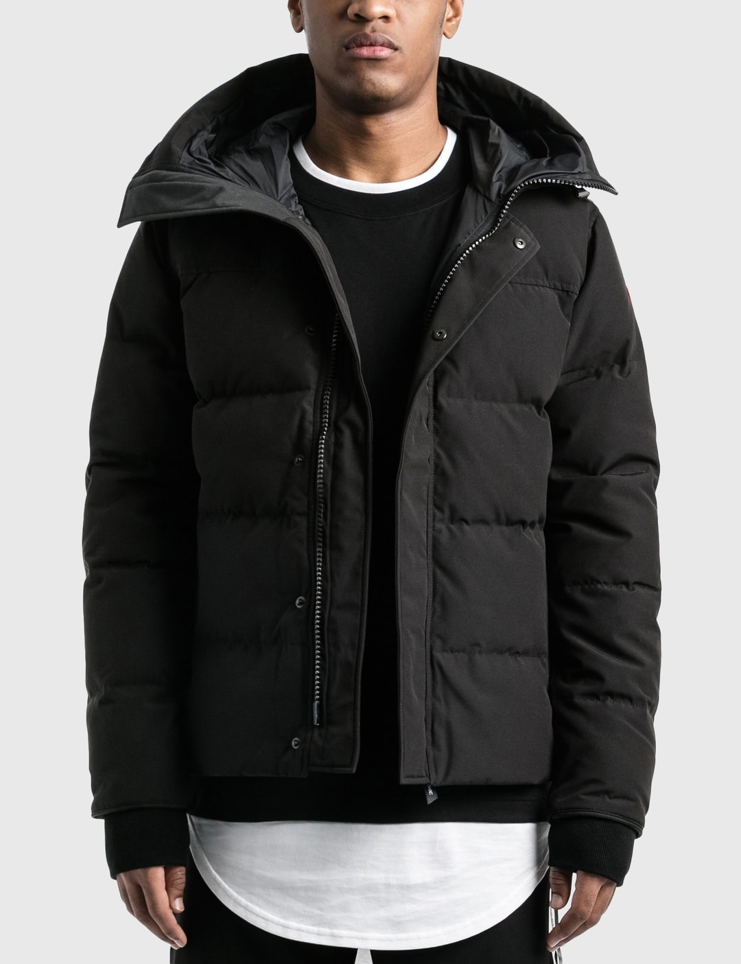 Man With Canada Goose Black Jacket In New York Stock Photo - Download Image  Now - Canada Goose, Jacket, Padded Jacket - iStock