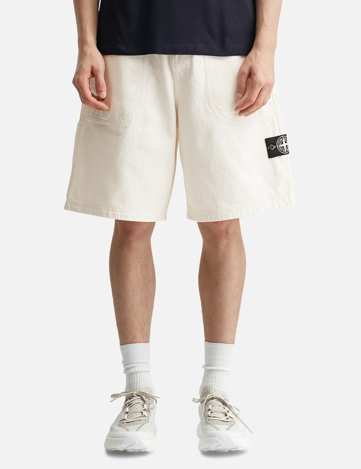 Natural Cotton Gabardine Raw Beauty Bermuda Shorts Placeholder Image