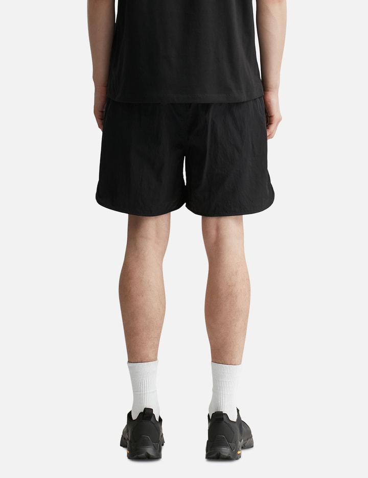Moncler Men's Crinkled Swim Shorts In Black