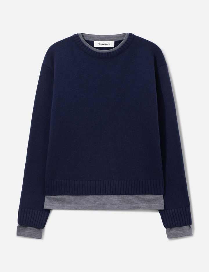 Wool Blend Layered Knit