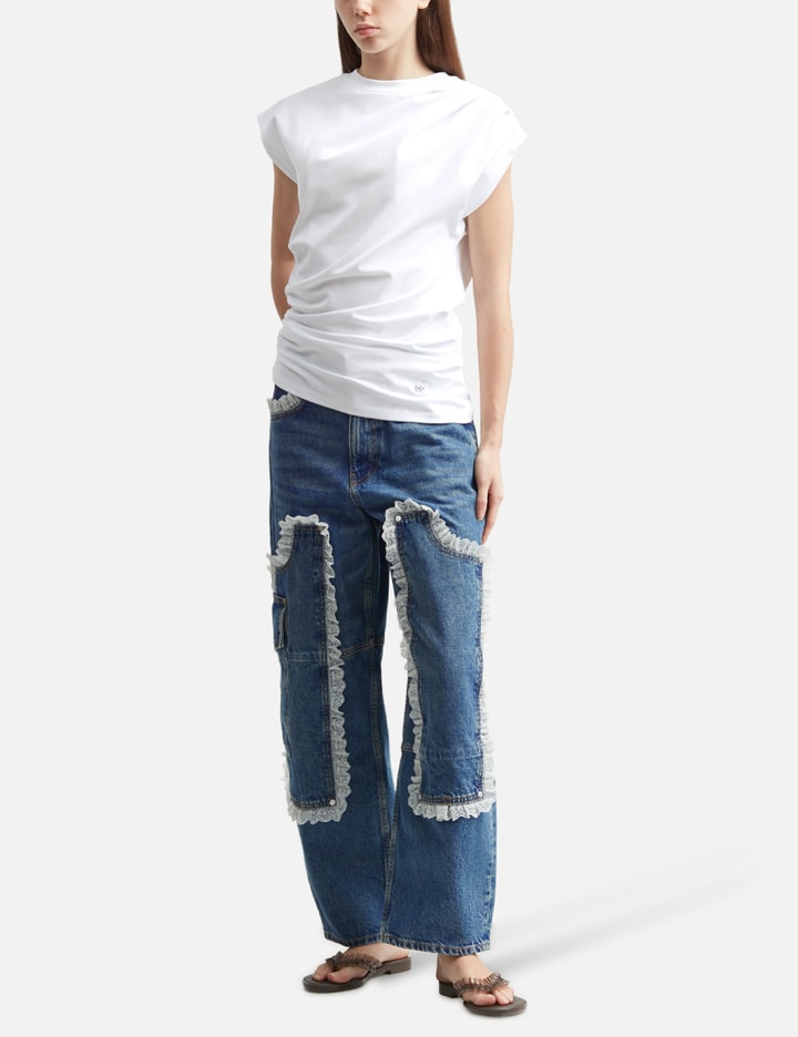Ganni Top In Draped Jersey