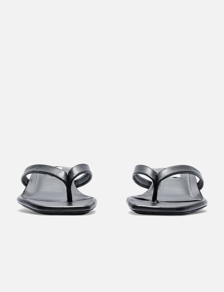 TOTEME Leather Heeled Flip Flops