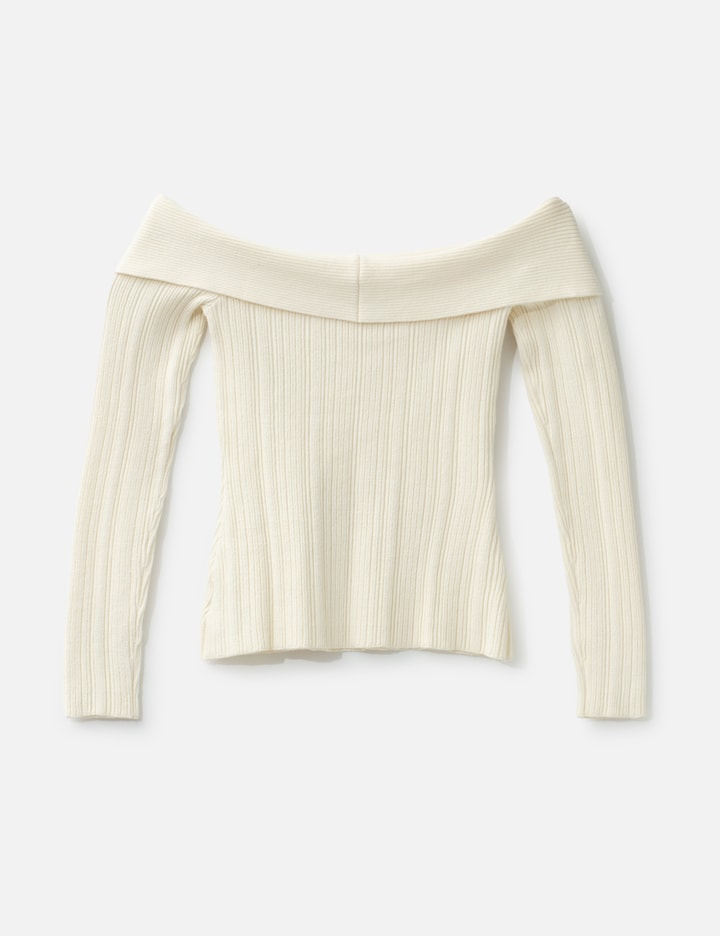 Anna Quan Rib-Knit Off Shoulder Top