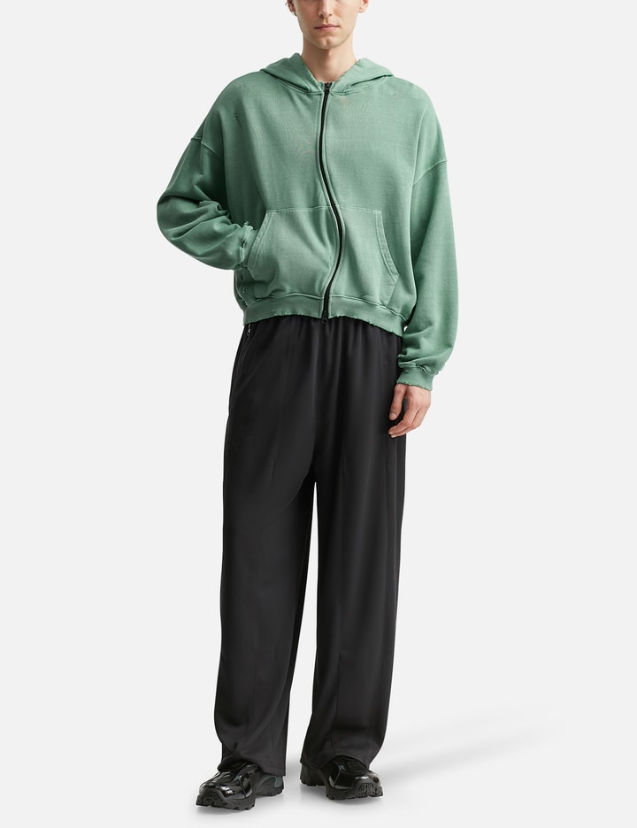 Curved Zip-Up Round Hem Hoodie Placeholder Image