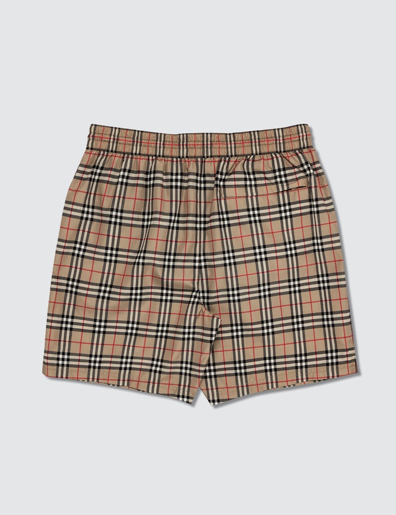 burberry nova check swim shorts