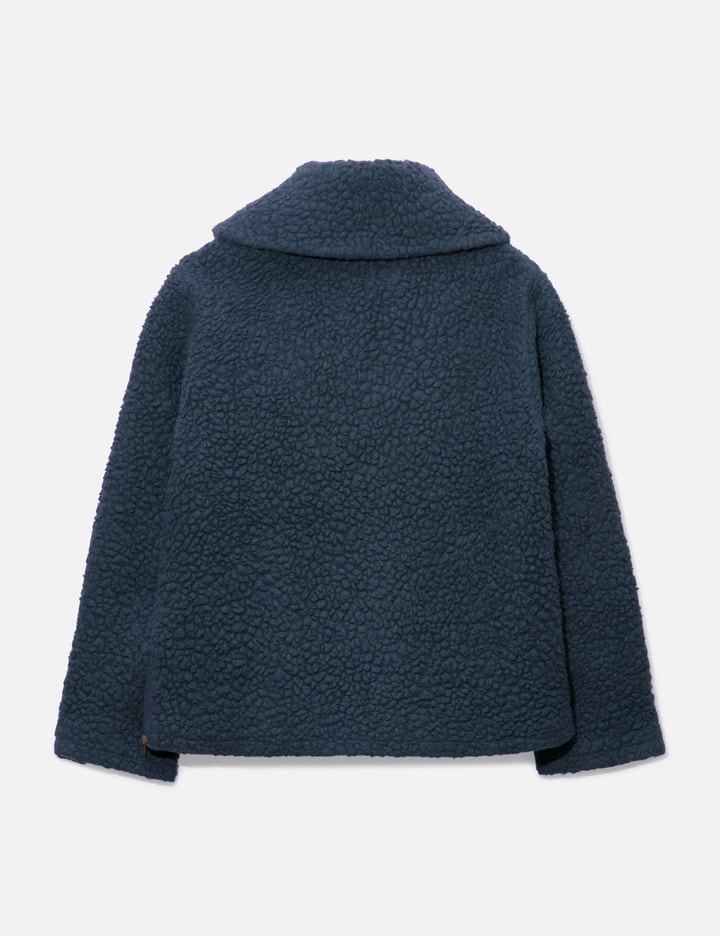 Shop Visvim Sherpa Fleece Jacket In Blue