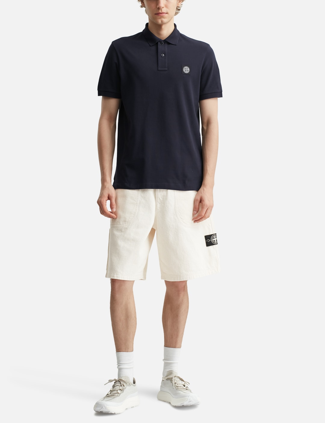 Short-Sleeve Polo Shirt With Compass Patch view 16