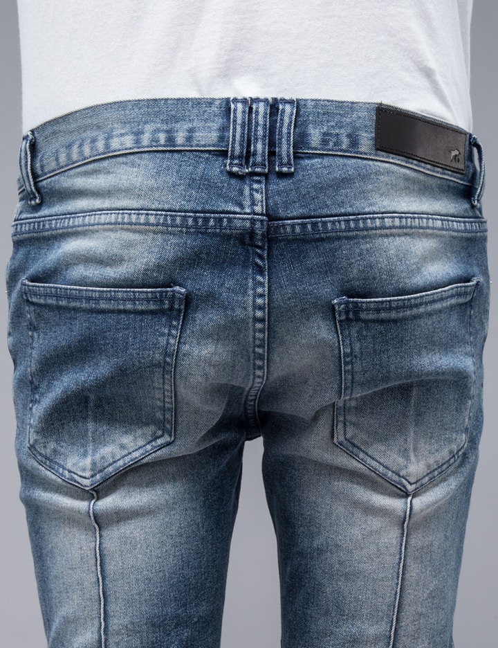 Ripped Biker Denim Jeans Placeholder Image