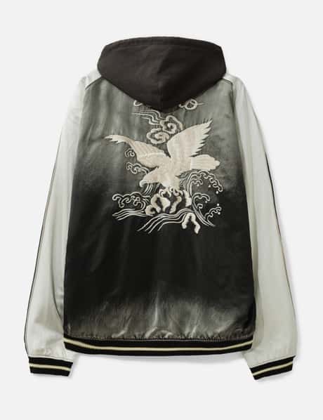 Reversible Hoodie Layered Souvenir Jacket view 13