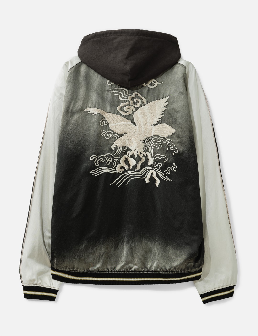 Reversible Hoodie Layered Souvenir Jacket view 14