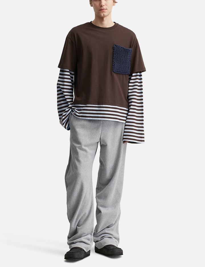 Charles Jeffrey Loverboy Long Sleeve 2-In-1 Tee With Knit Patch