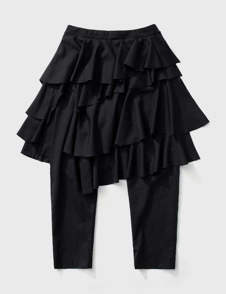 Comme Des Garçons Black Pants With Raffles Placeholder Image