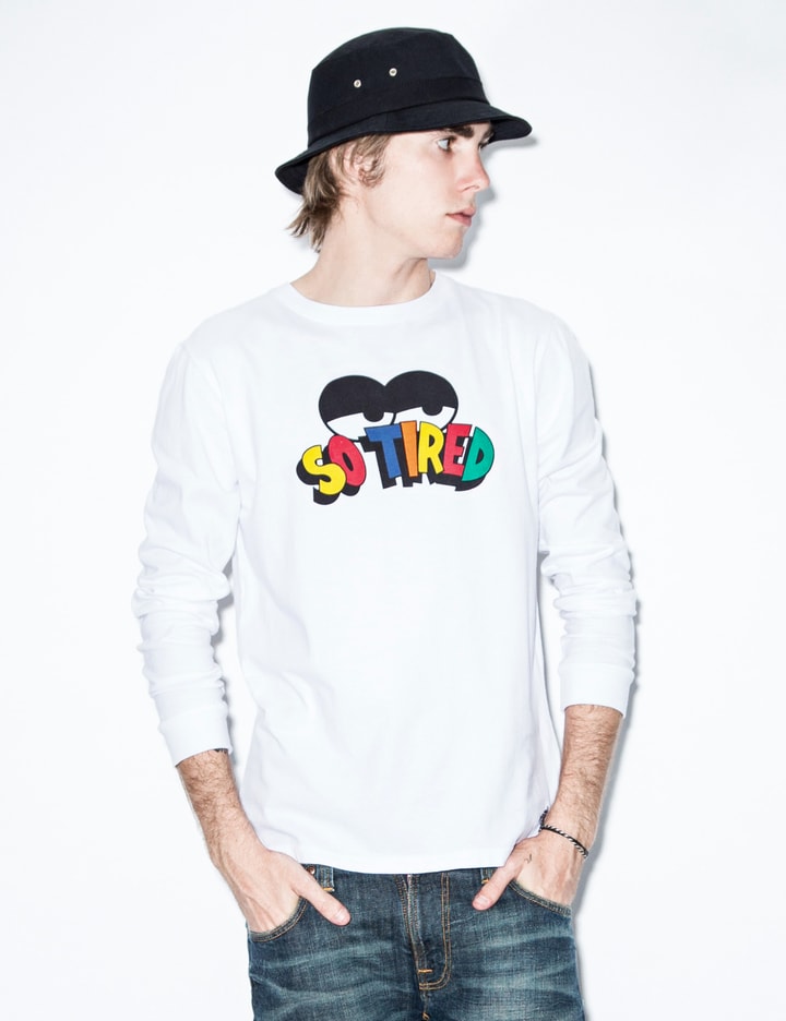 White So Tired L/S T-Shirt Placeholder Image