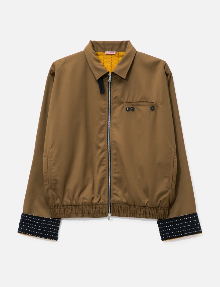 Glass Cypress Brown Chore Jacket With Stand Collar