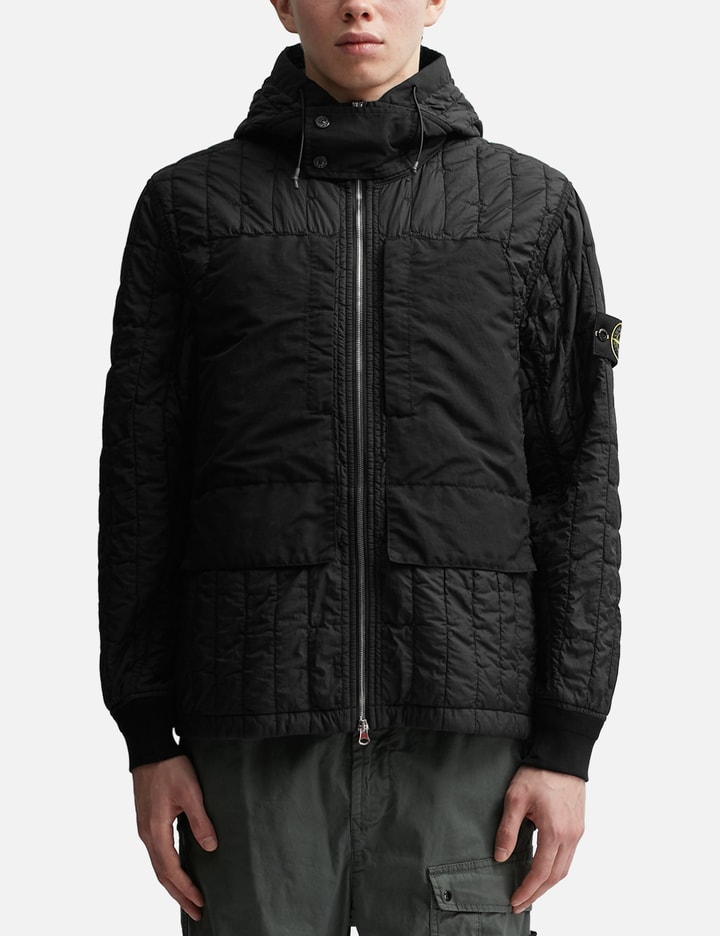 Shop Stone Island Quilted Nylon Stella Jacket In Black