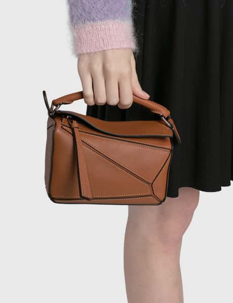 Leather Mini Puzzle Tan Loewe Mini Puzzle Bag HBX Globally