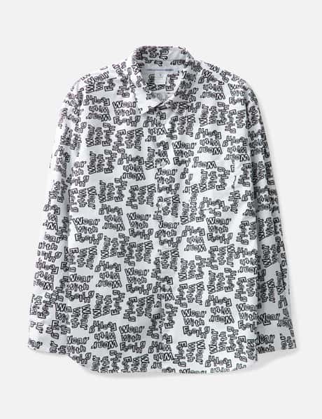 CDG SHIRT "WEAR WITH FEELING" Long Sleeve Shirt