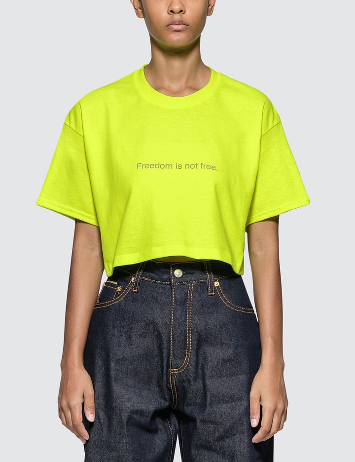 Freedom Is Not Free. Neon Crop Tee Placeholder Image