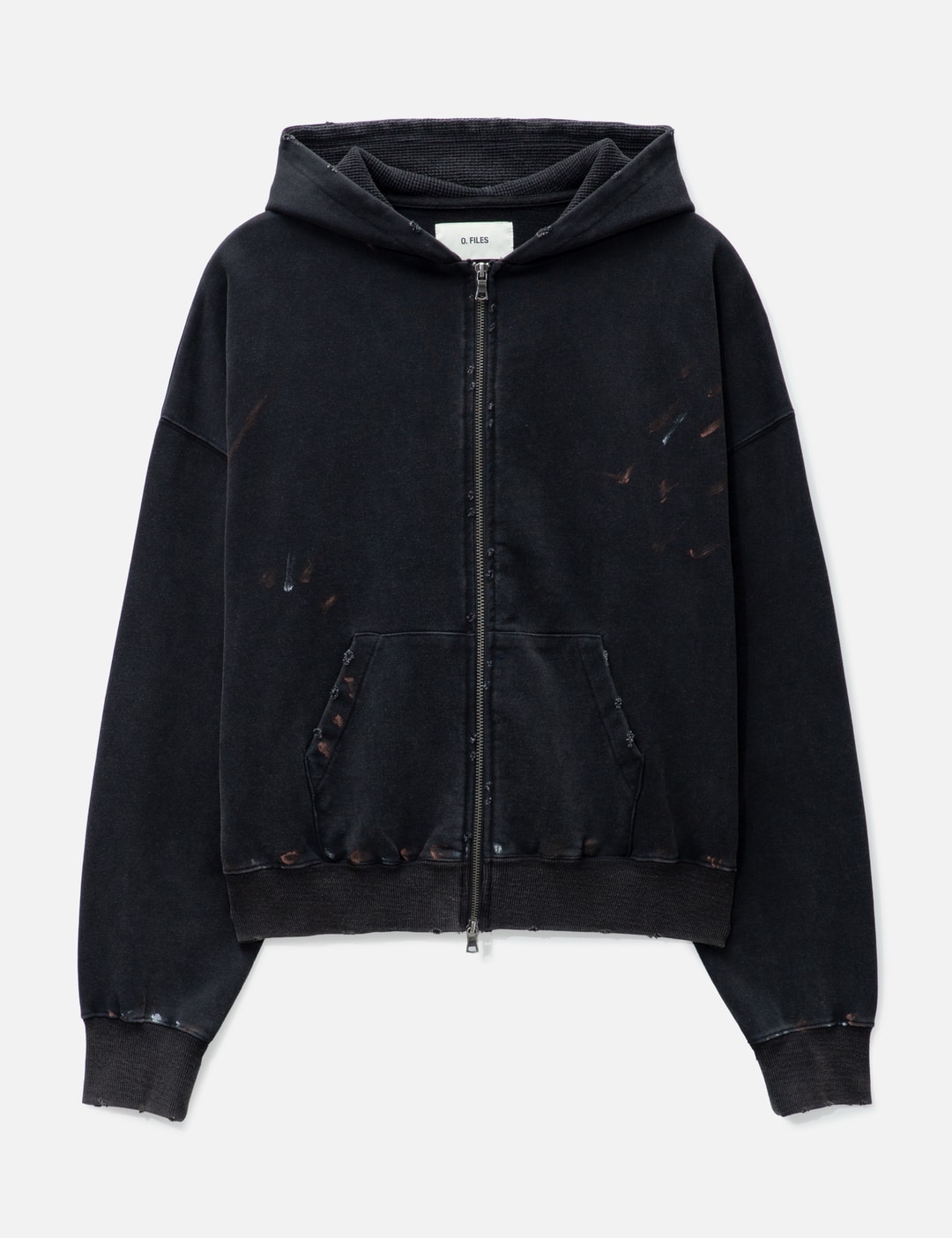 O. Files - Destroyed Workers Zip Hoodie | HBX - Globally Curated  