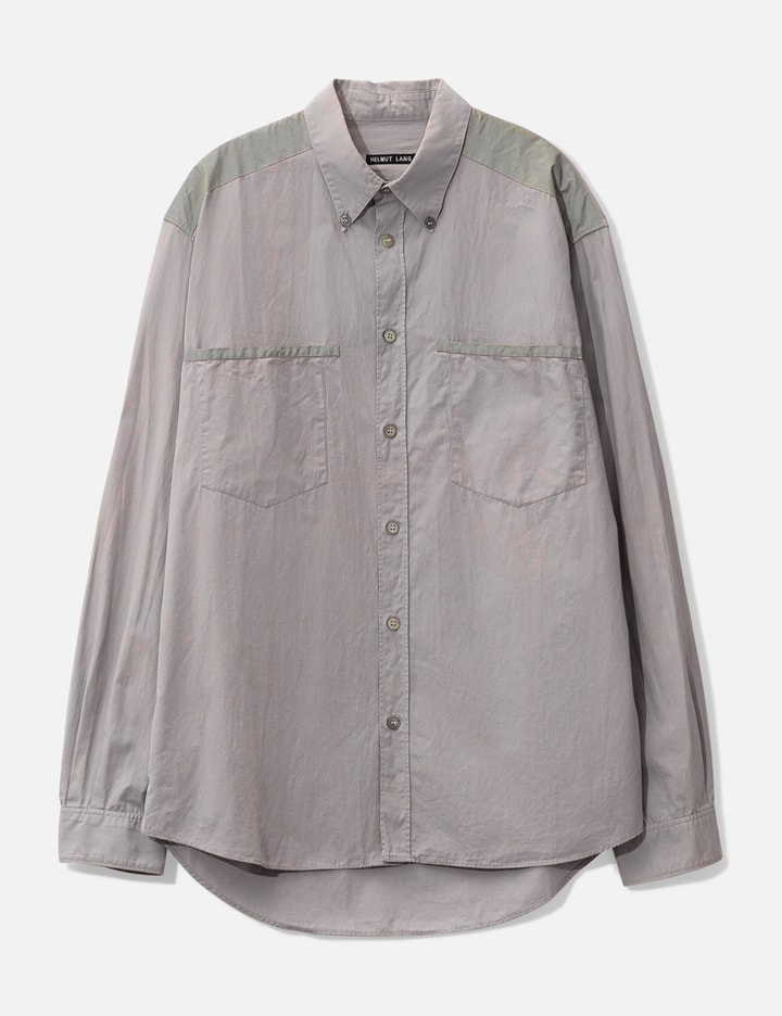 Helmut Lang Double Pocket Reflective Tapping Shirt In Grey