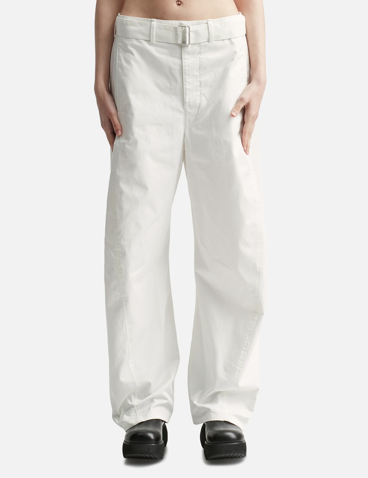 Lemaire Twisted Cropped Jeans In White