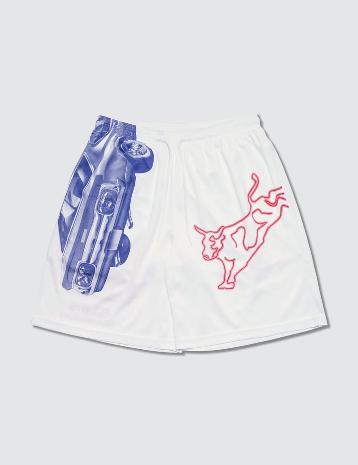 Car And Bull Print Shorts Placeholder Image