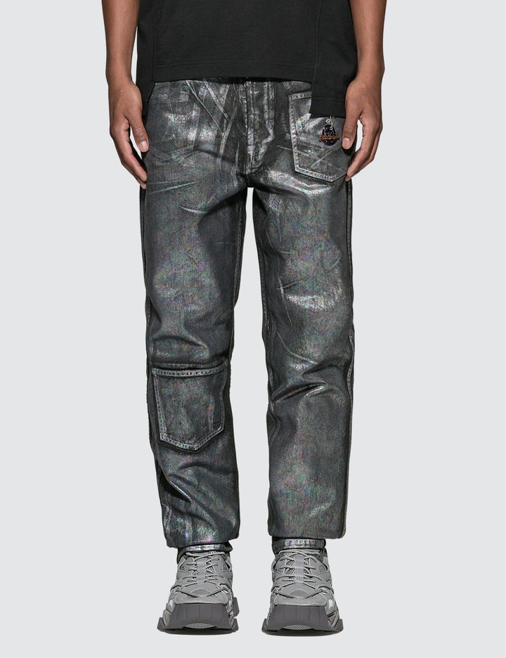 Moncler Genius x Palm Angels Metallic Pleated Jeans Placeholder Image