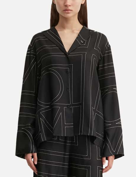 Monogram Silk PJ Top view 10