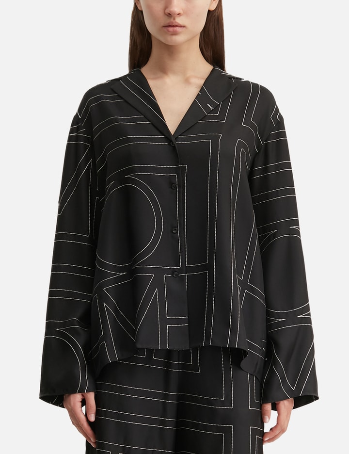 TOTEME Monogram Silk PJ Top