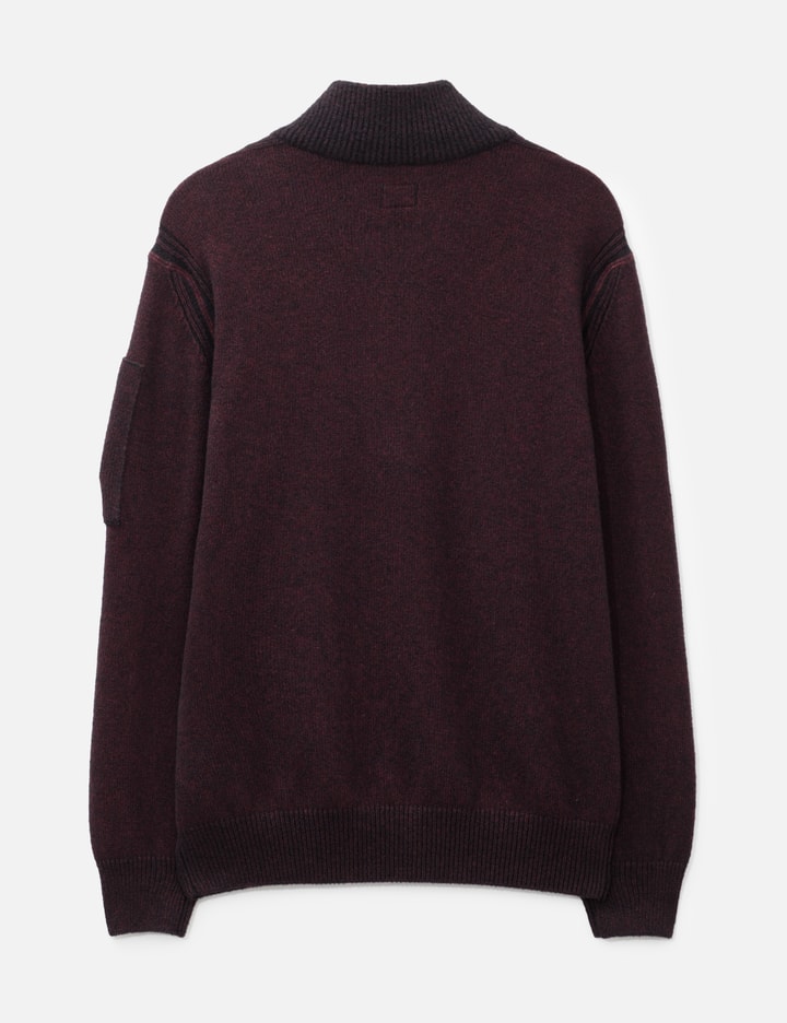 C.P. Company Fleece Knit Lens Half Zip Sweater