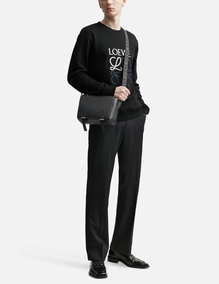 Shop Loewe Xs Military Messenger Bag In Grey