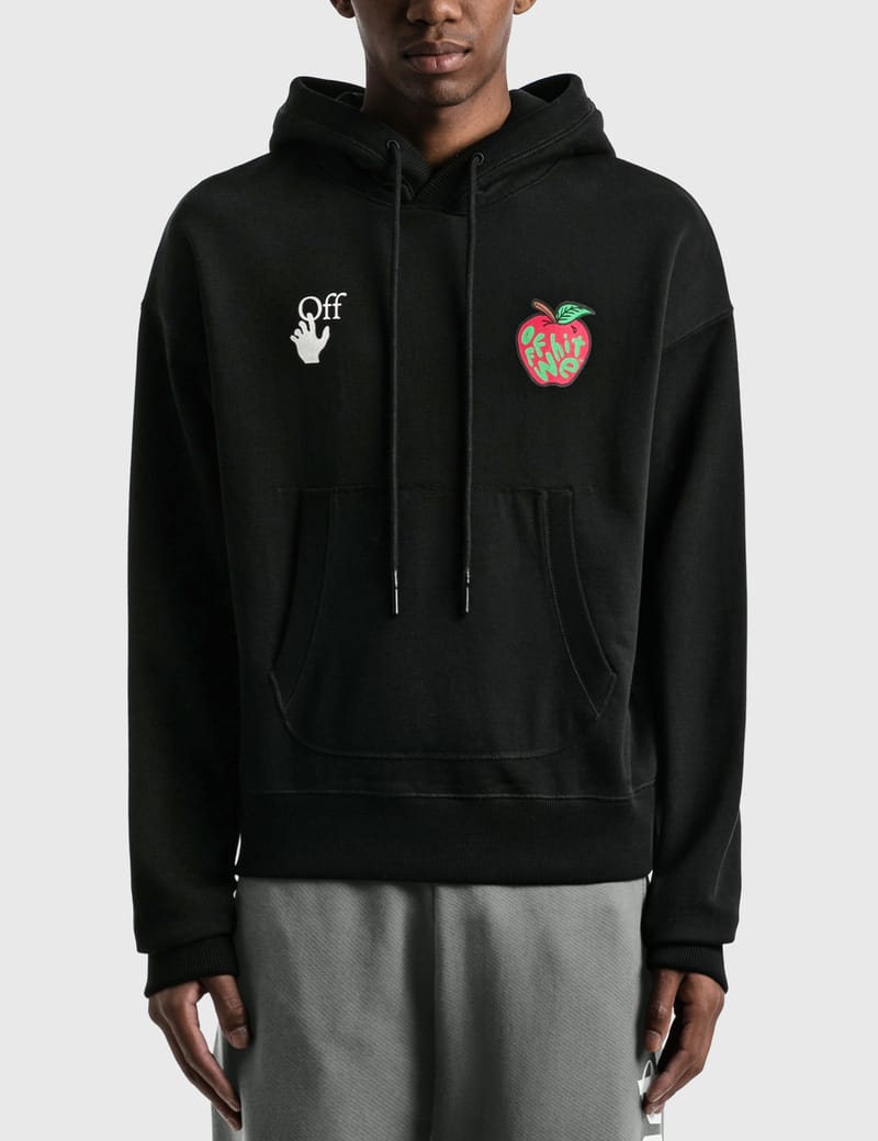 off white apple hoodie