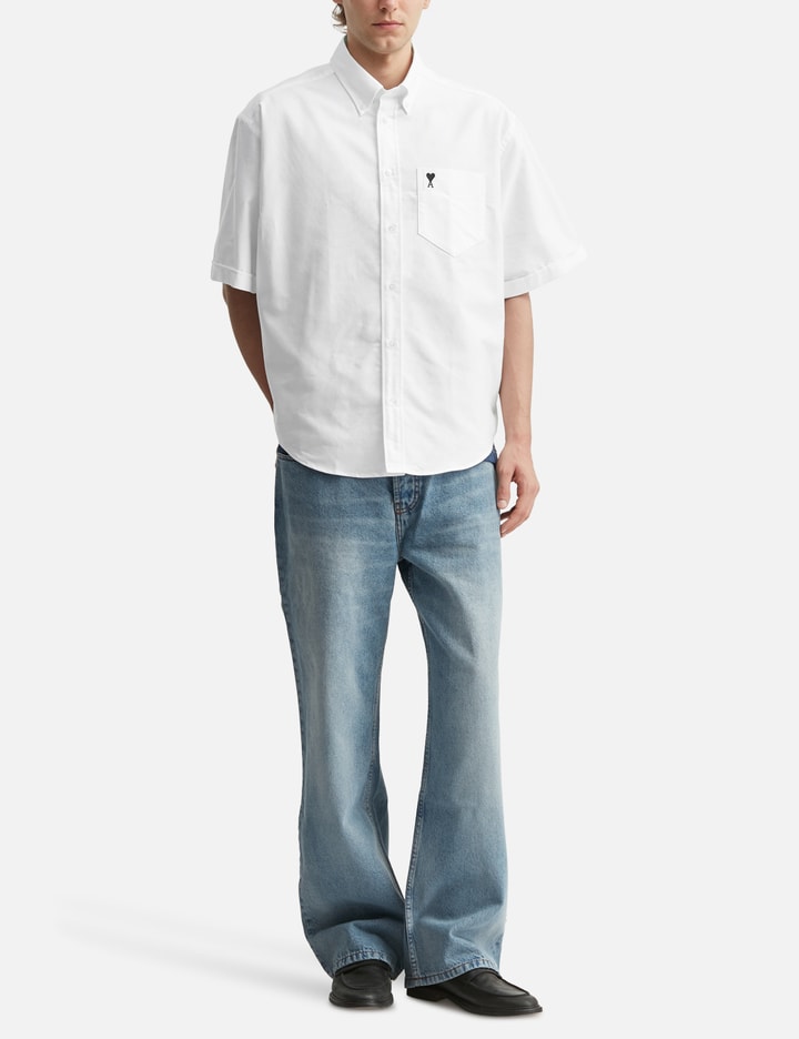 Ami Cotton Boxy Embroidered Ami De Coeur