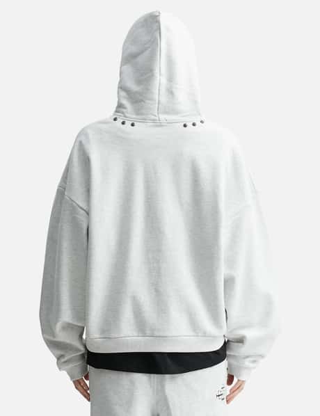 "Leon" Grey Studded Hoodie view 12