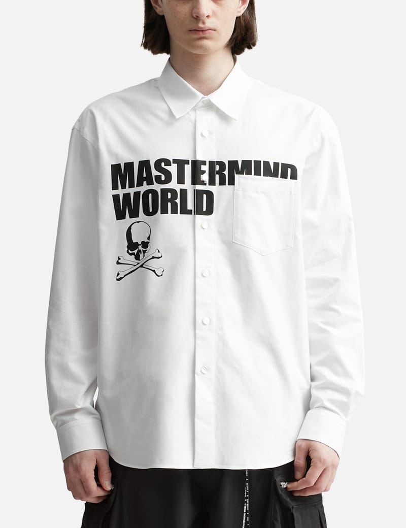 Mastermind World checked long-sleeve shirt - Blue