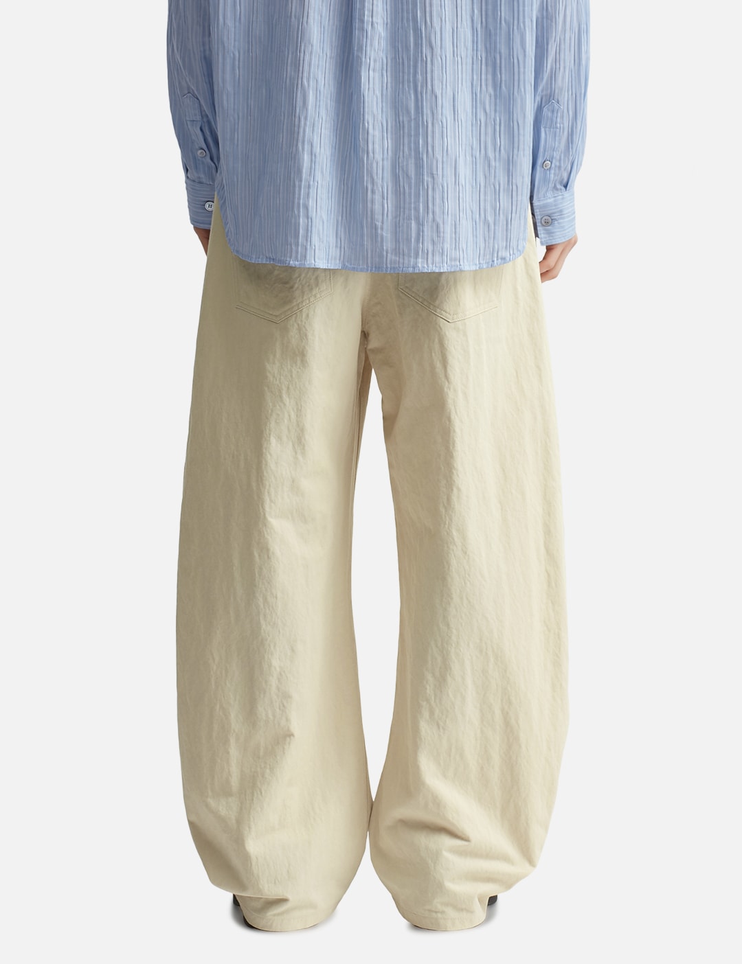 Deep Curved Cotton Blend Pants view 13