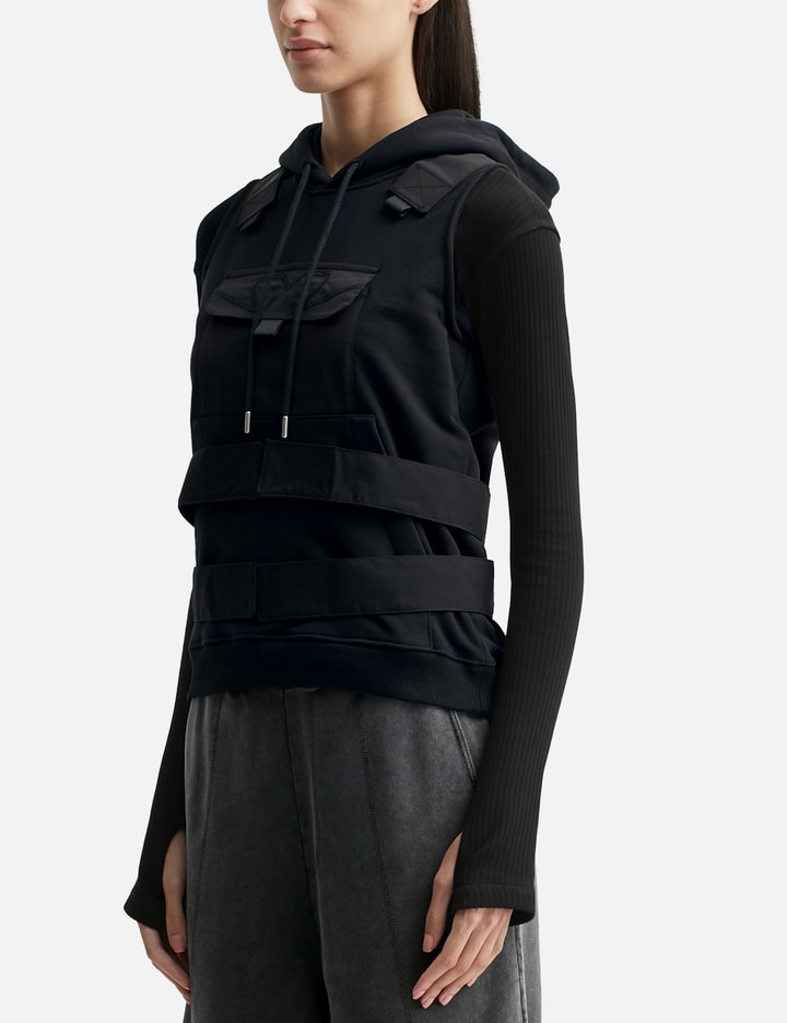 Vain Hoodie Vest In Animal Print