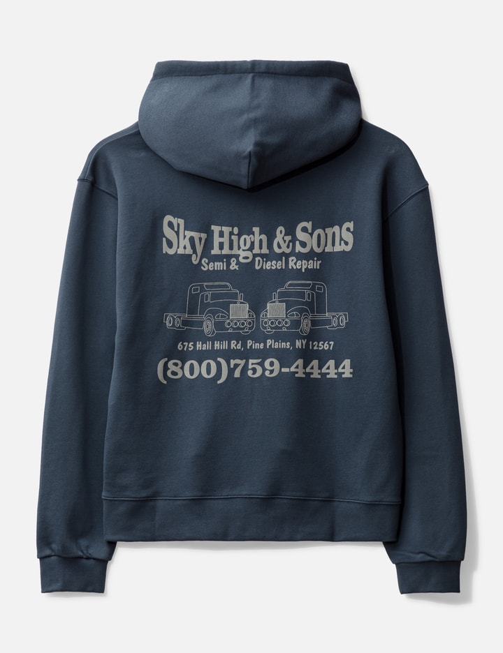 Sky High Farm Workwear Sky High And Sons Zip-up Hoodie In Blue
