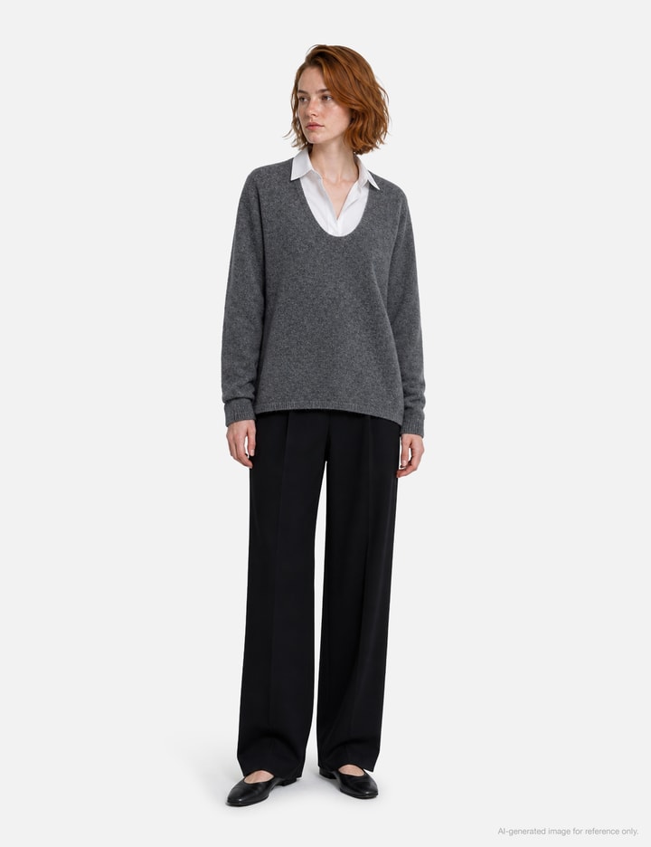 Moondal Ellen U-Neck Knit In Gray