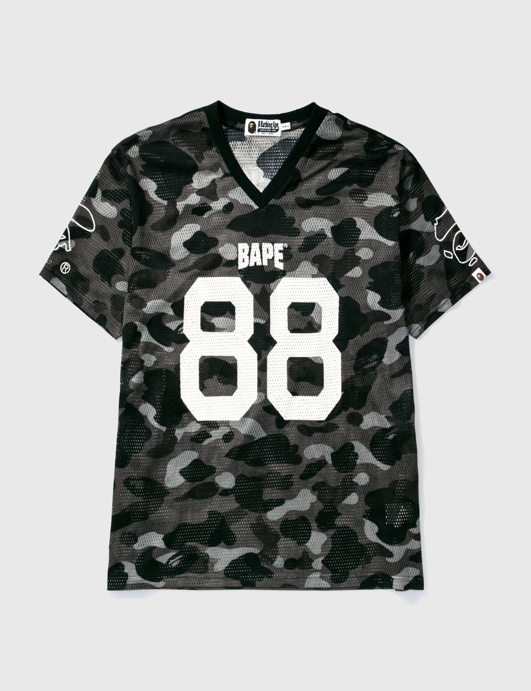 BAPE - Bape Football Mesh Ss T-shirt  HBX - Globally Curated Fashion and  Lifestyle by Hypebeast