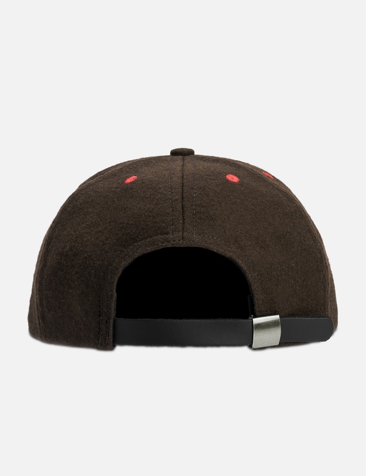 Brain Dead Flannel Logohead 6 Panel Hat In Brown