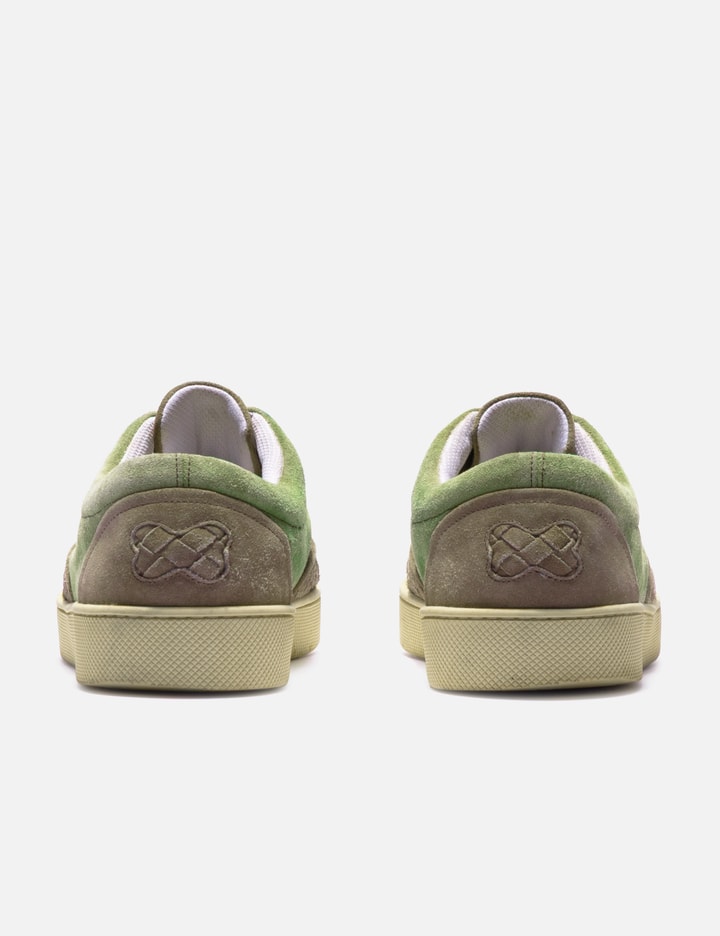 Bottega Veneta Intrecciato Woven Suede Low Sneakers In Multi