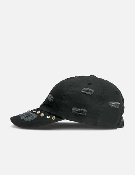Black Hanging Button Cap view 8