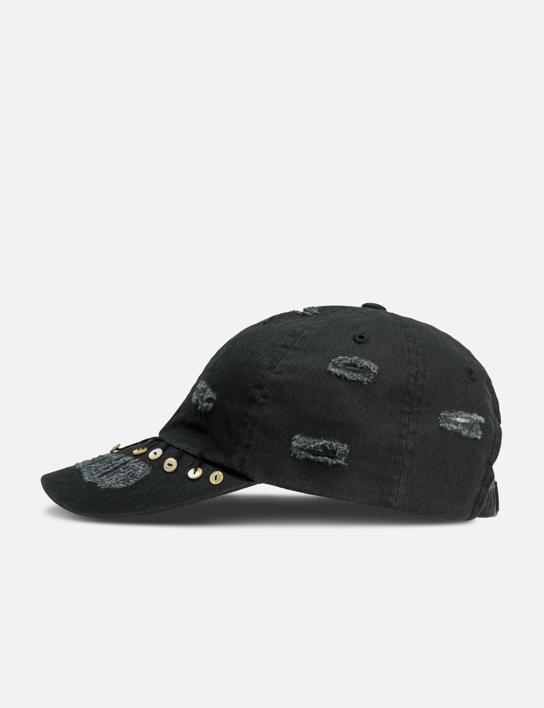 Black Hanging Button Cap view 9