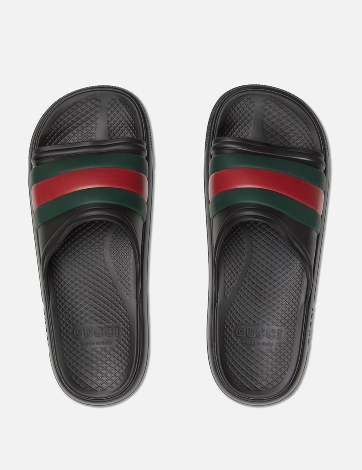 Gucci Men's Web rubber slide sandal Placeholder Image