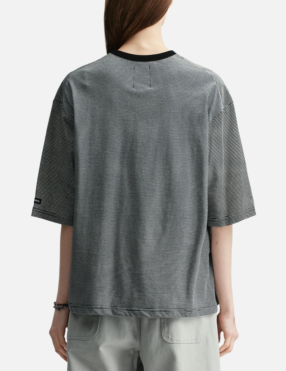 Paneled Stripe Cropped T-Shirt view 19