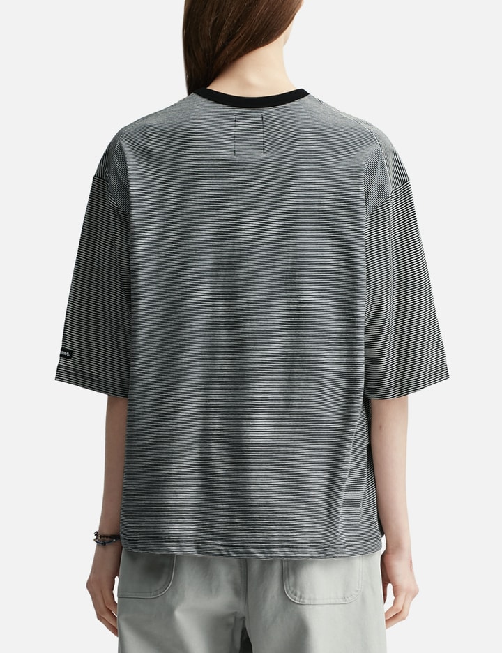 Paneled Stripe Cropped T-Shirt view 4