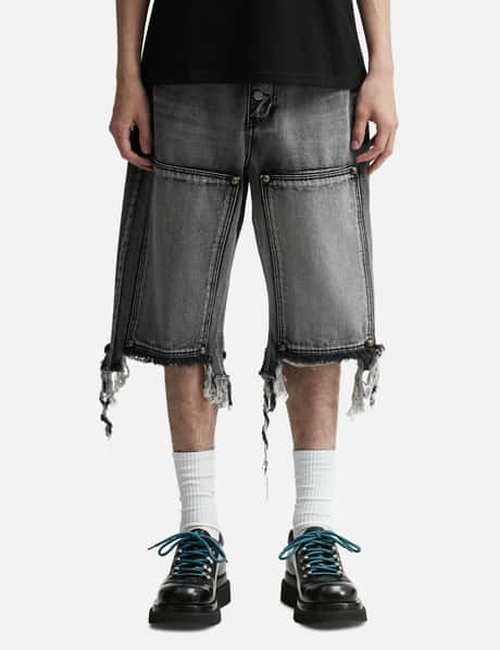 THUG CLUB - DOUBLE KNEE DENIM SHORTS | HBX - Globally Curated 