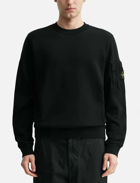 Cotton Fleece Crewneck Sweatshirt With Seasonal Pocket view 11